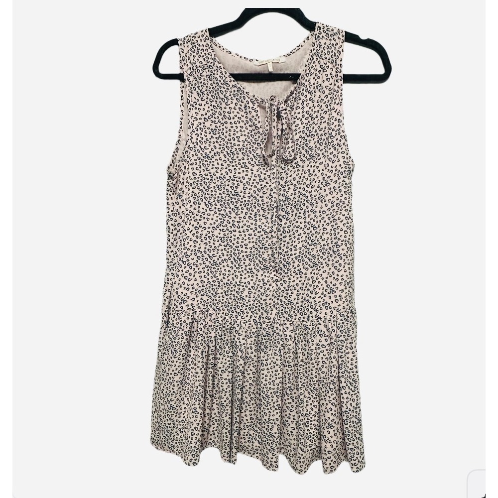 Harper Wren Pale Pink and gray Animal Print Mini Tank Dress Size Small